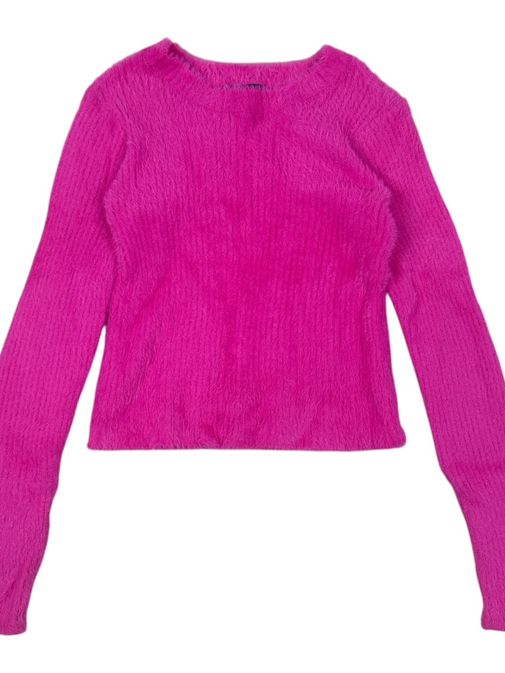 art class Girls Bright Fuchsia Plush Crewneck Sweater